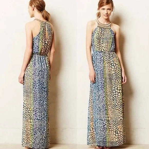 Anthropologie HD in Paris Mayacamas Maxi Dress Size 6 - Picture 1 of 8